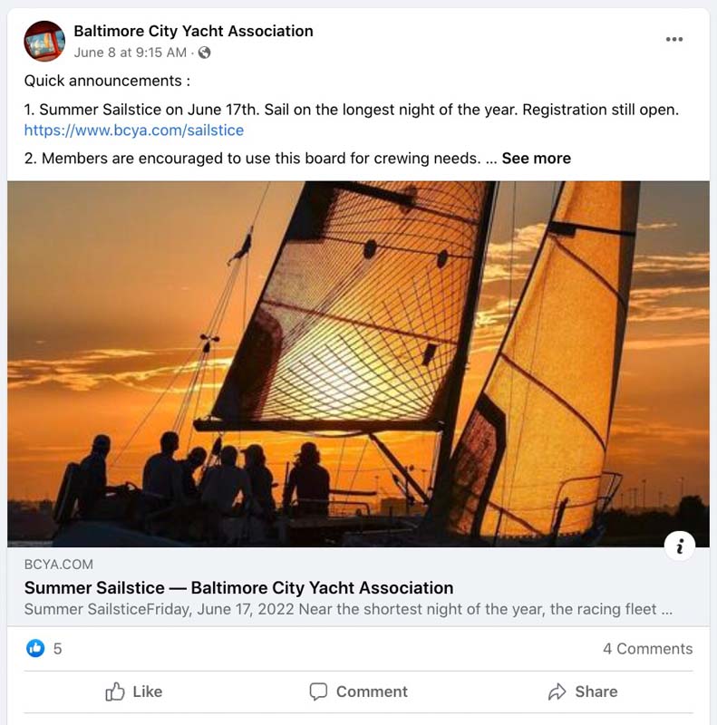 baltimore city yacht association